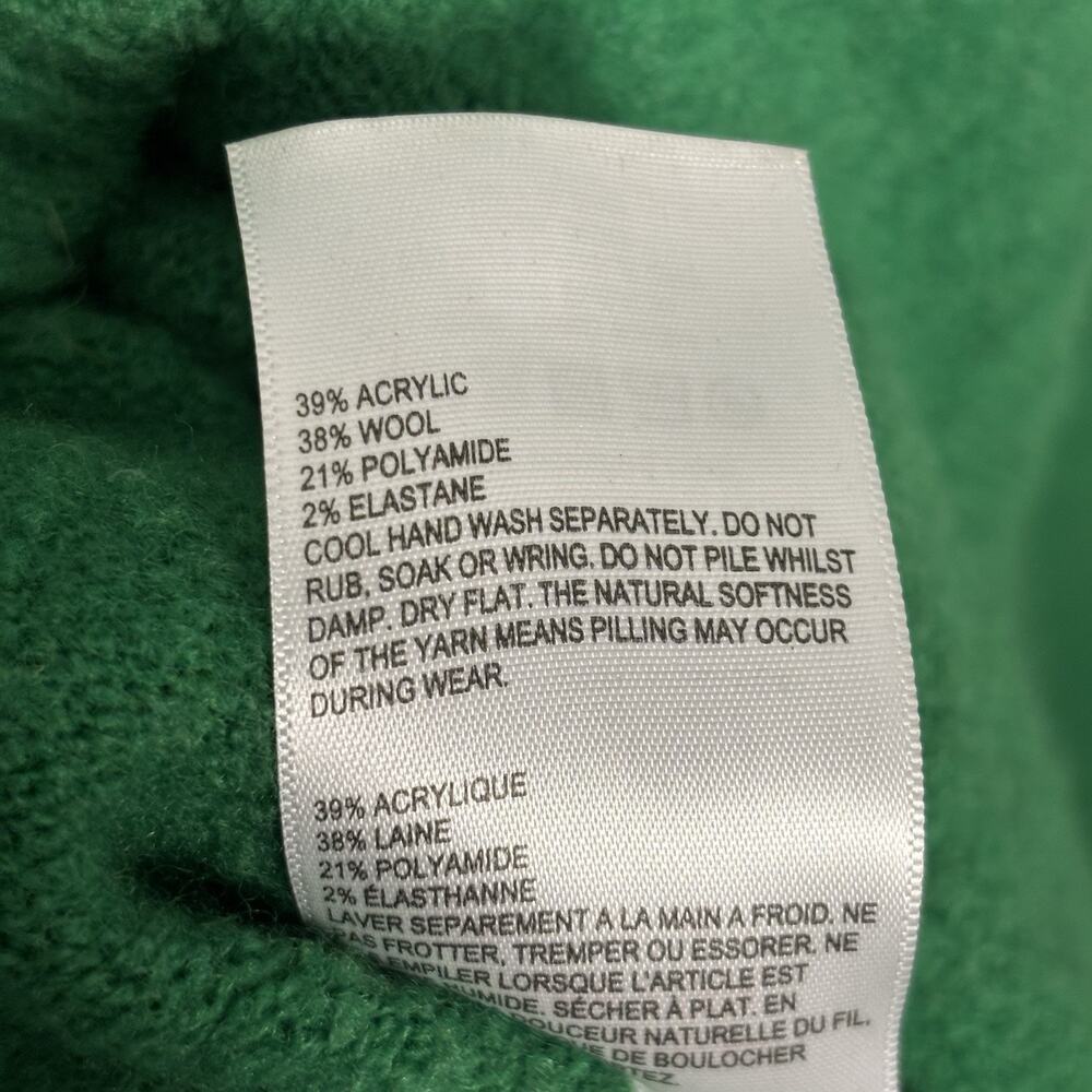 WHISTLES Women’s Green Long Sleeve Crewneck Sweater Top Medium - Picture 5 of 8
